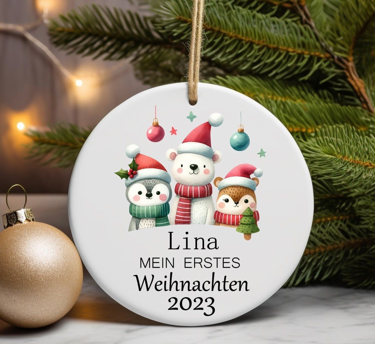Anhänger Weihnachten personalisiert mit Namen