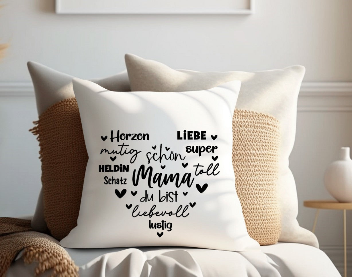 Kissenbezug Mama Wörter