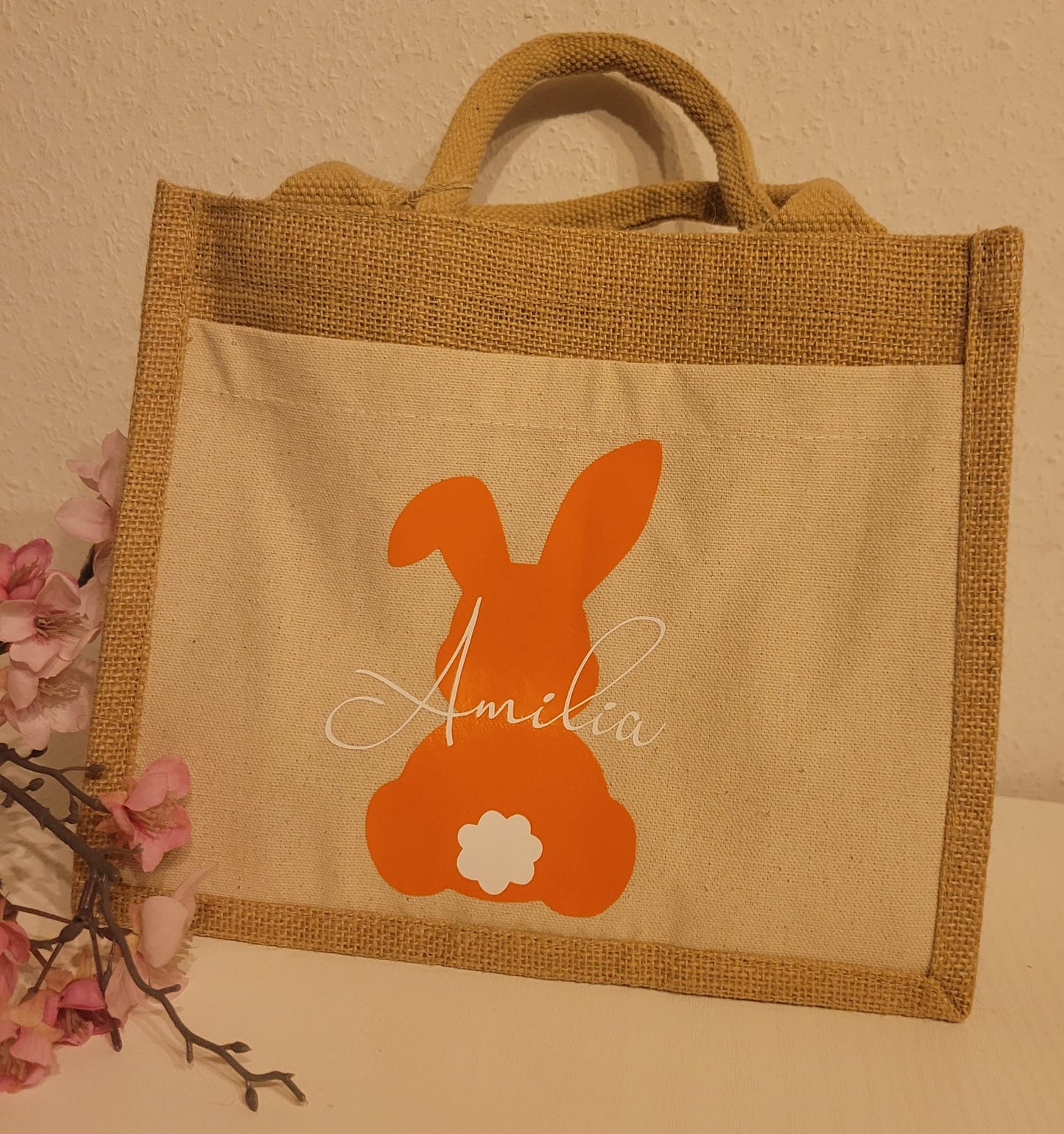 Jutetasche Ostern mit Namen