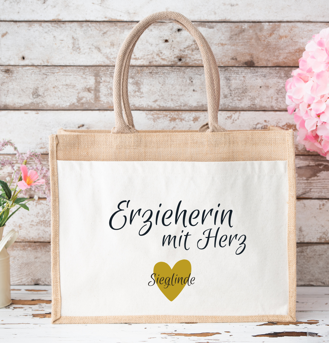 Jutetasche für besondere Menschen