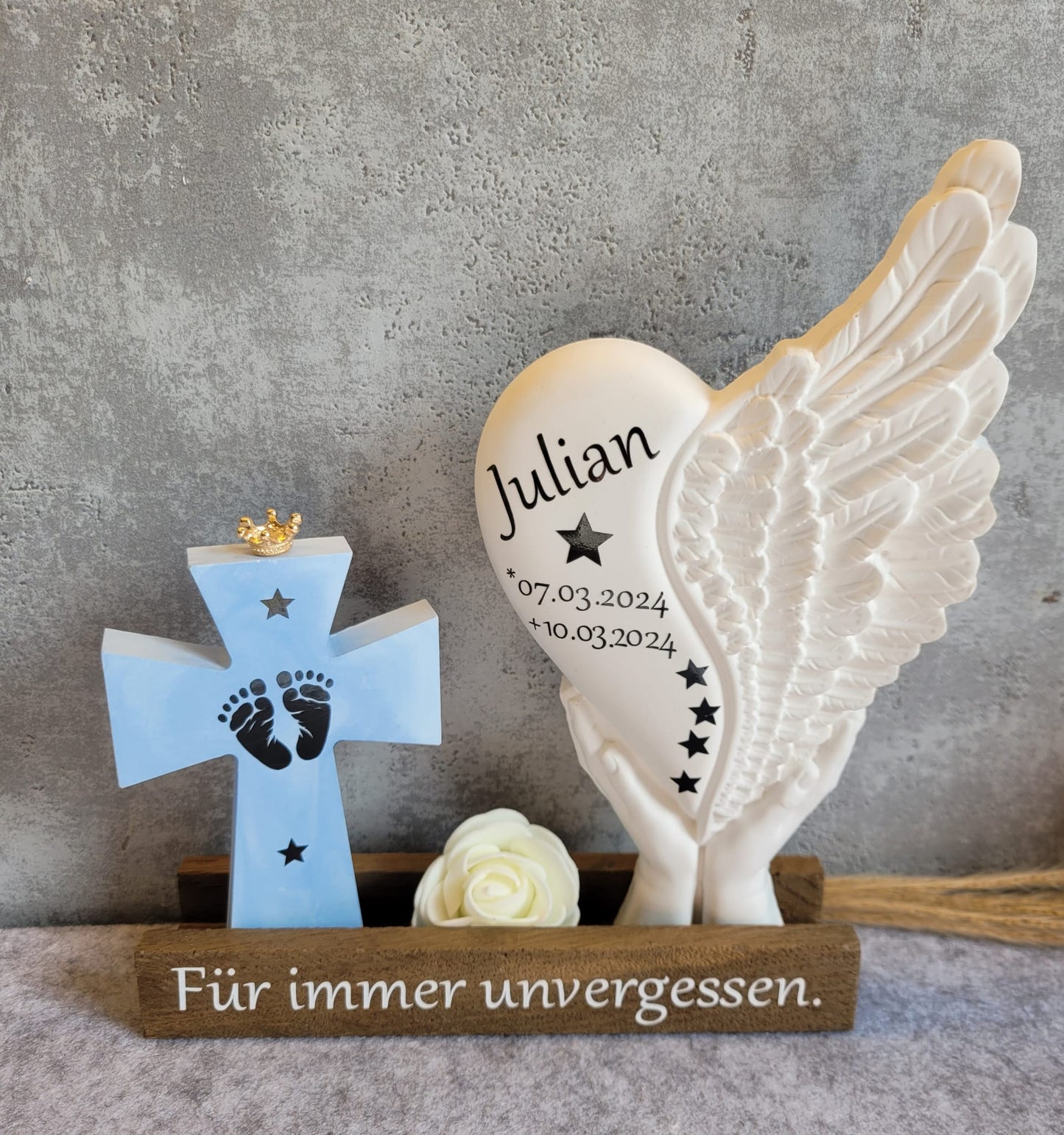 Trauerdekoration personalisiert