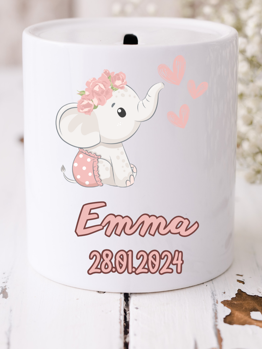 Spardose Mädchen personalisiert