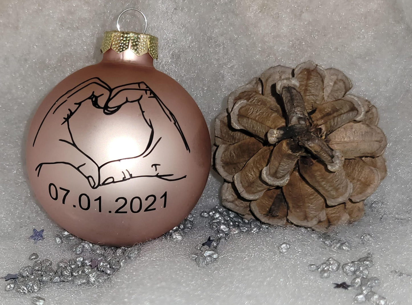 Weihnachtskugeln personalisiert Glas