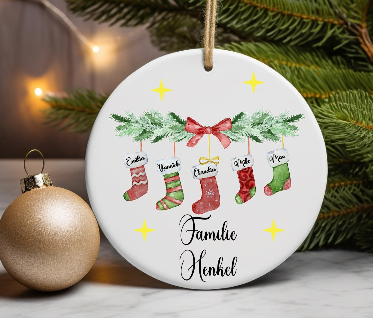 Anhänger Weihnachten personalisiert mit Namen