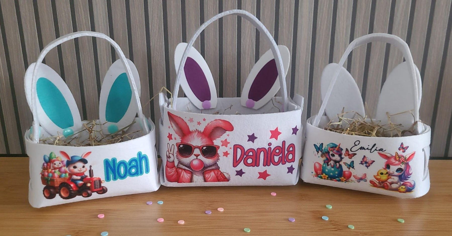 personalisiertes Filzkörbchen Ostern