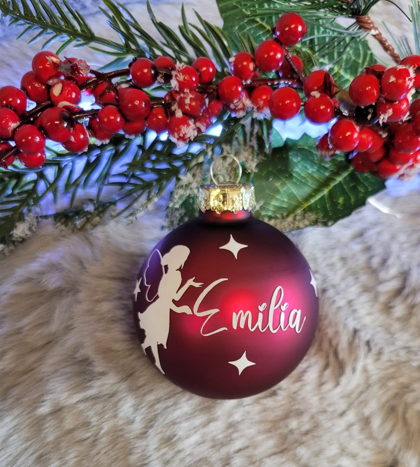 Weihnachtskugeln personalisiert Glas