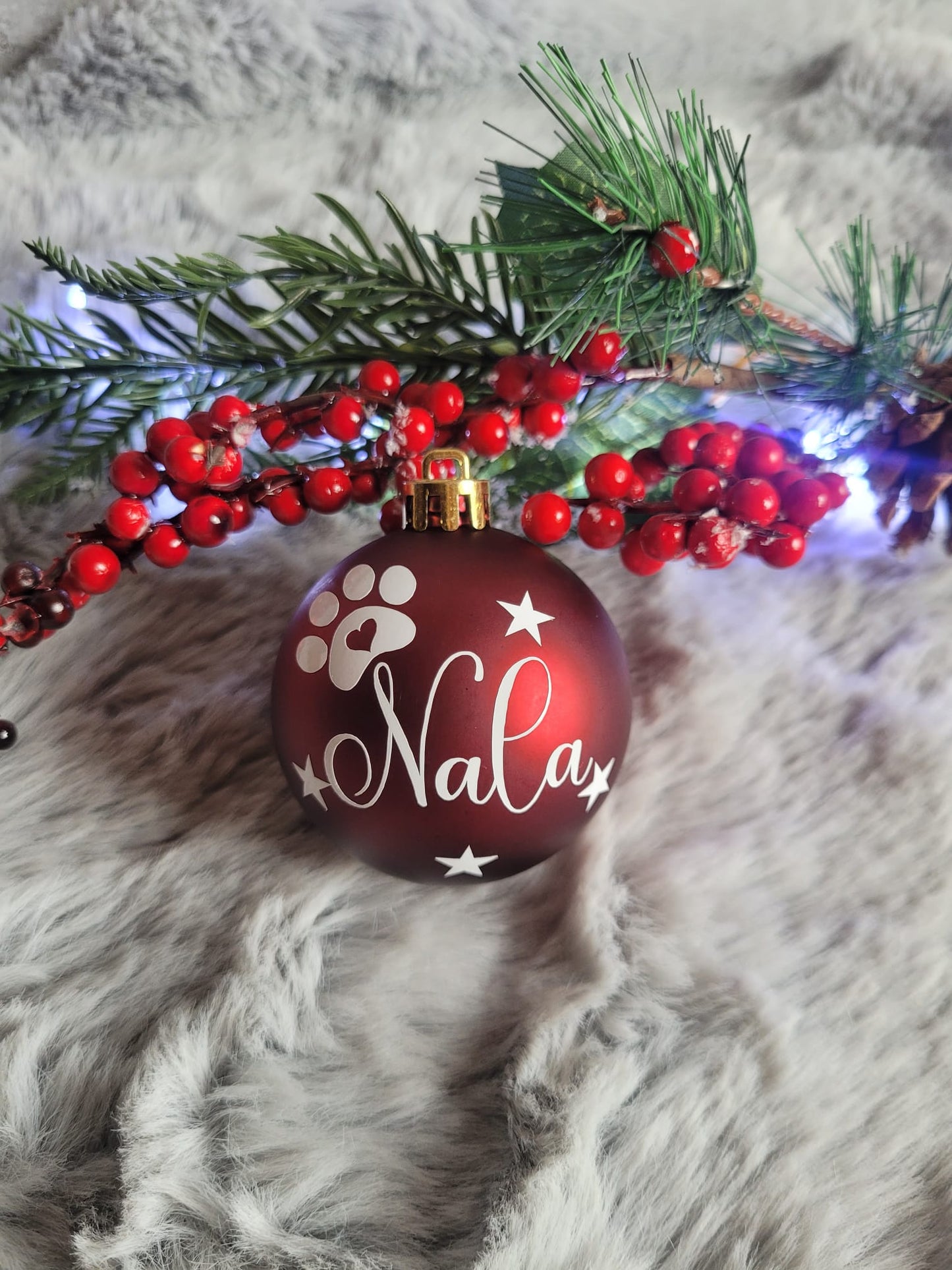 Weihnachtskugeln personalisiert Glas