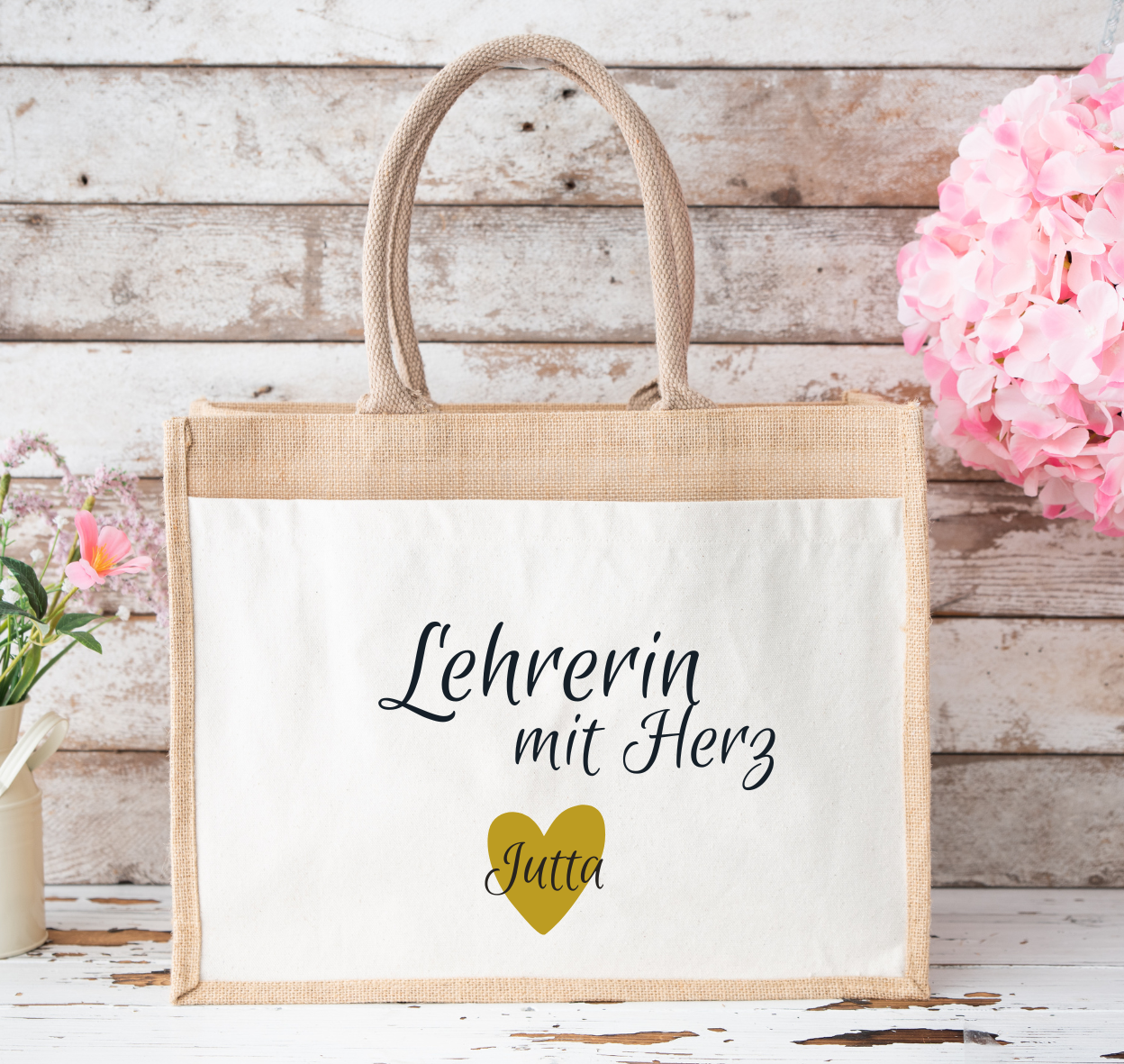 Jutetasche für besondere Menschen