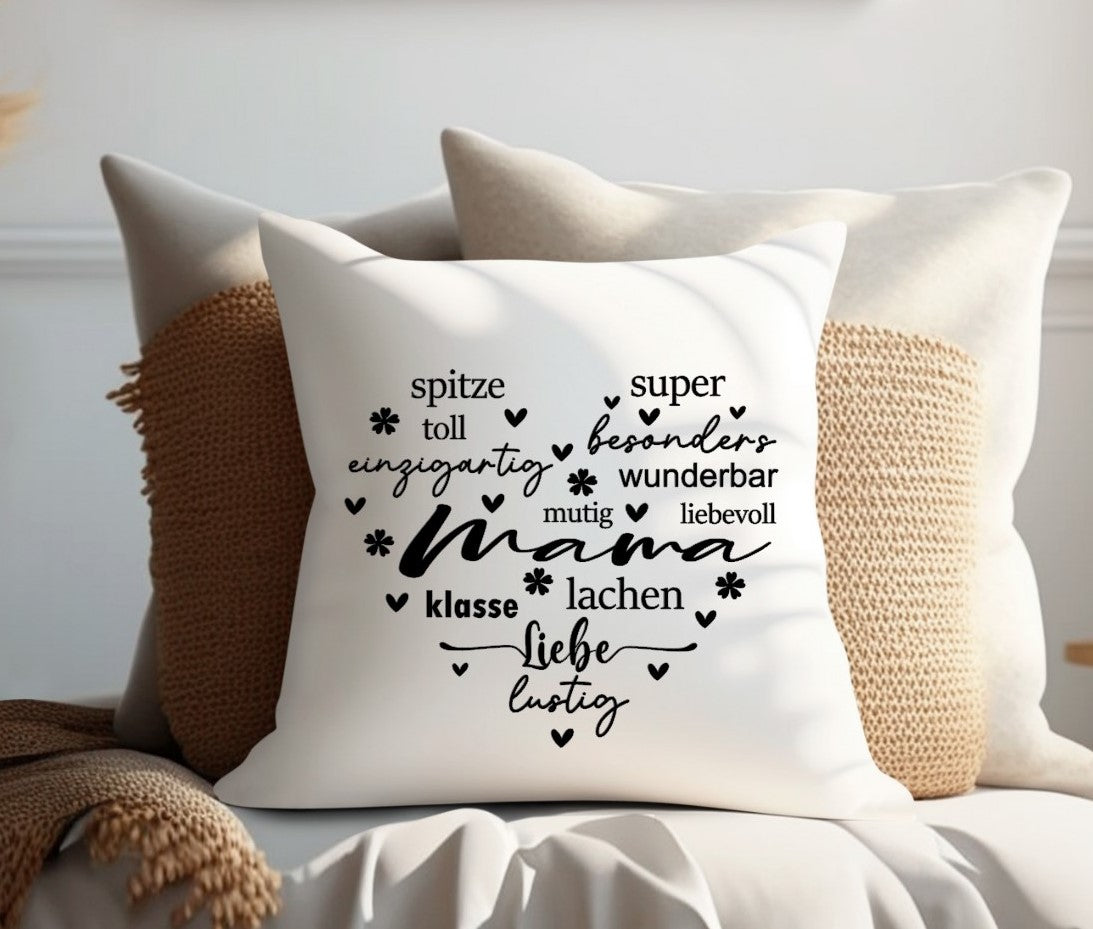 Kissenbezug  Mama Wörter