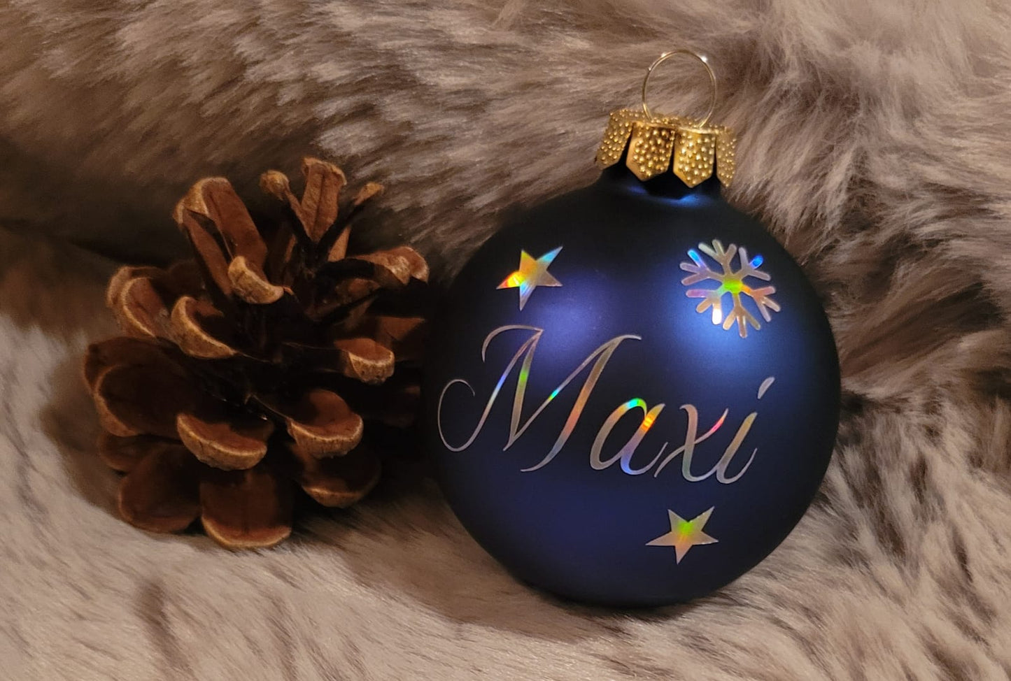 Weihnachtskugeln personalisiert Glas