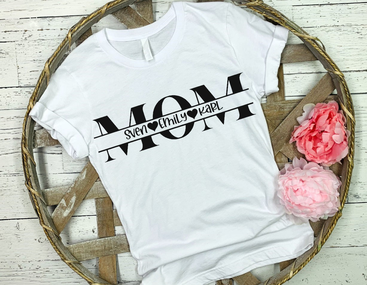 Tshirt Mom/Mama personalisiert mit Namen