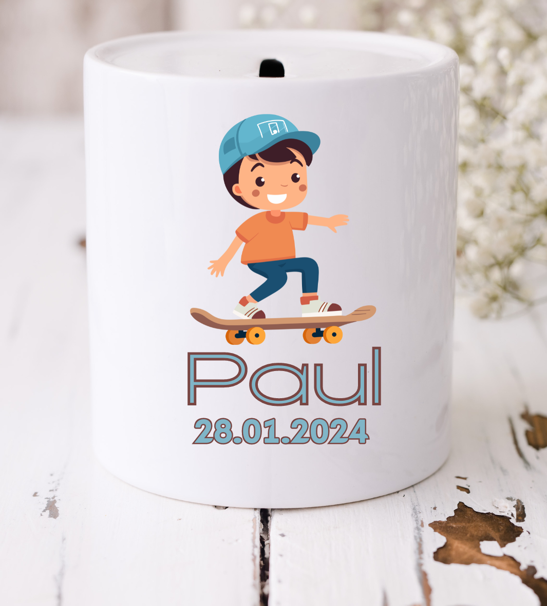 Spardose Junge personalisiert