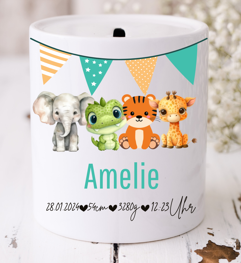 Spardose Mädchen personalisiert