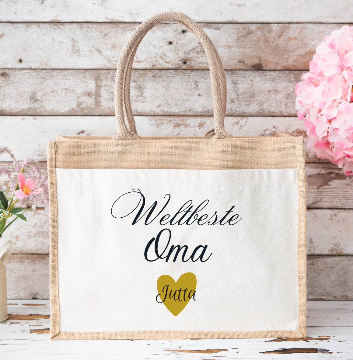 Jutetasche für besondere Menschen