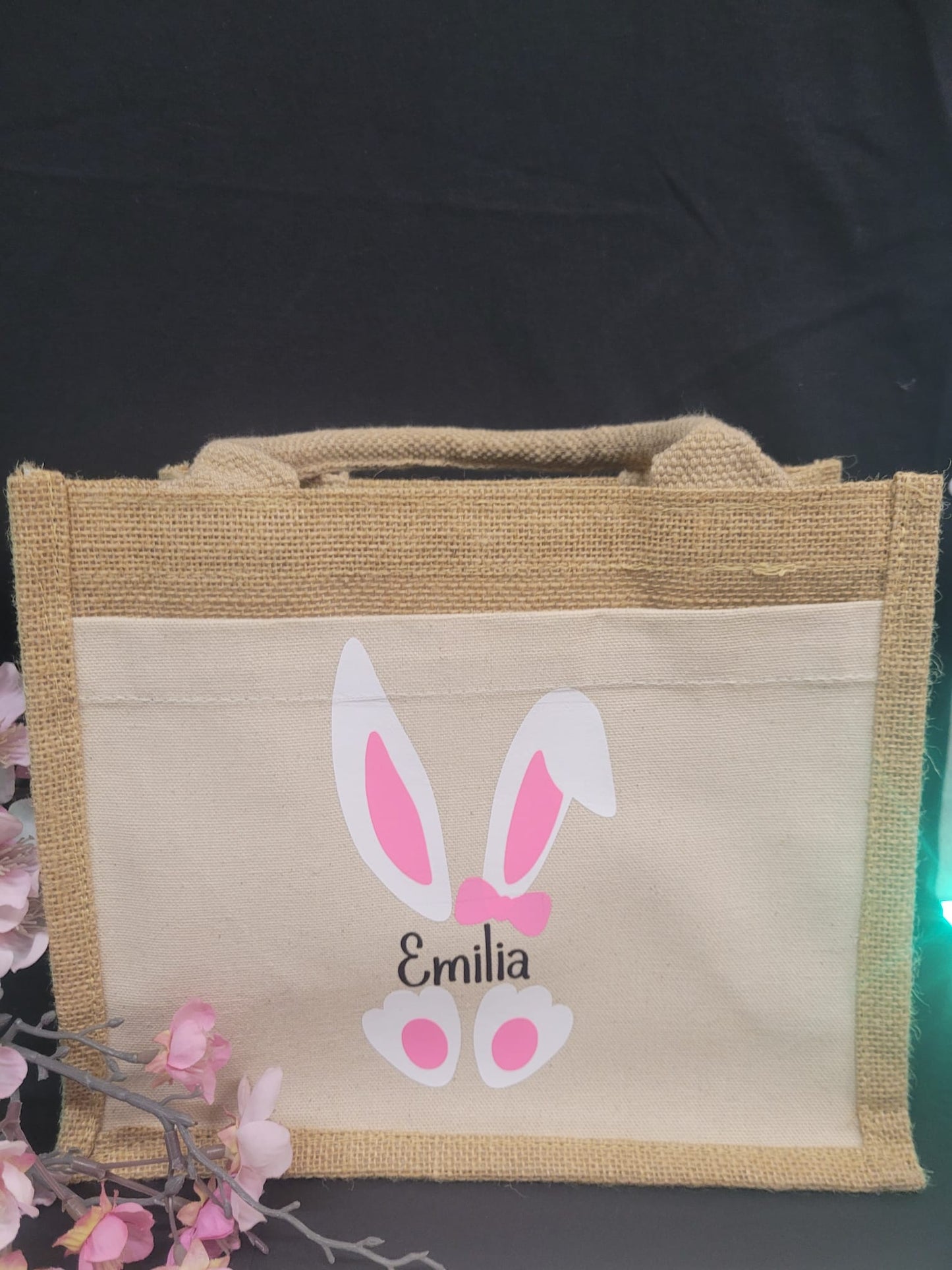 Jutetasche Ostern Mädchen mit Namen