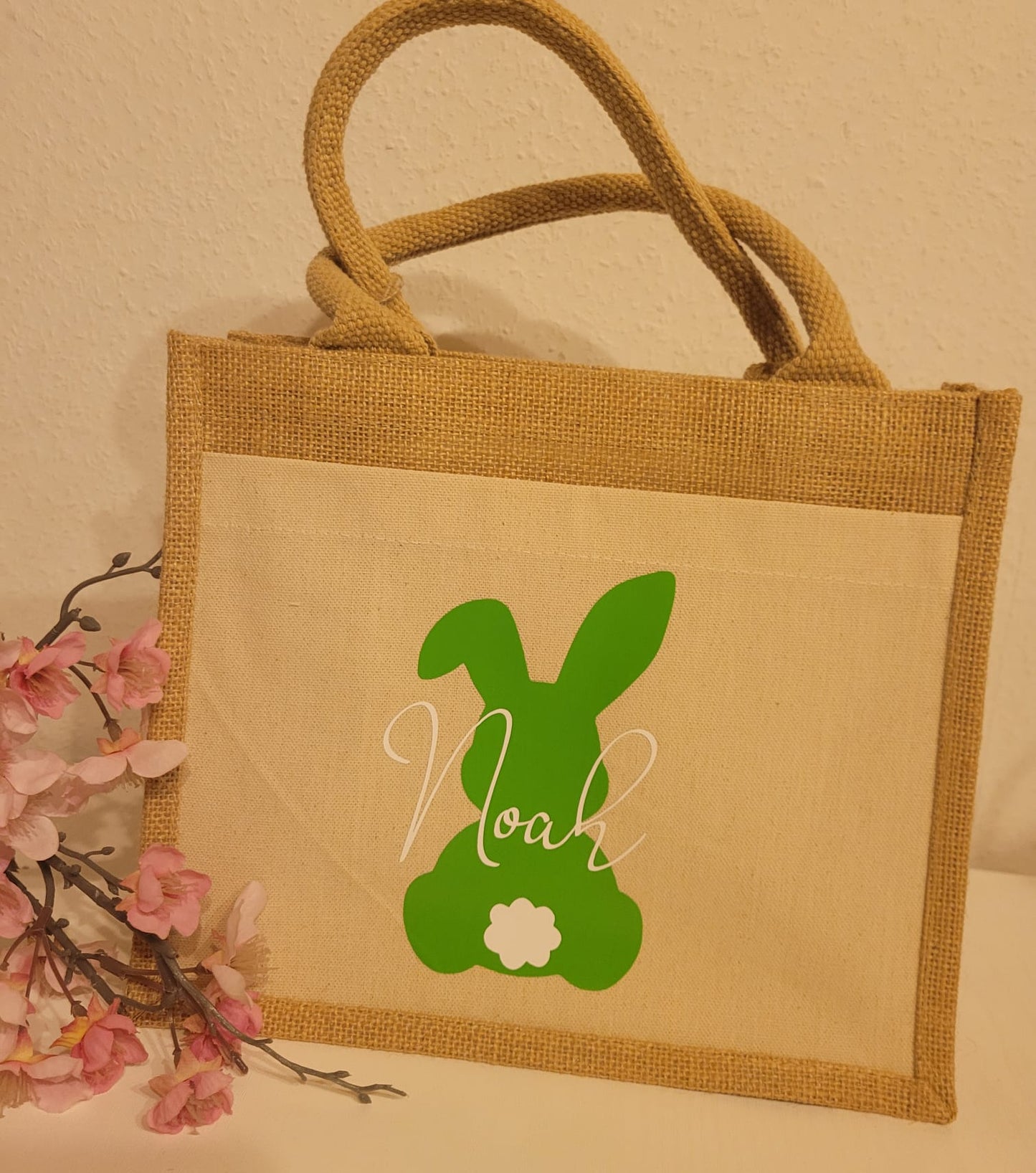 Jutetasche Ostern mit Namen
