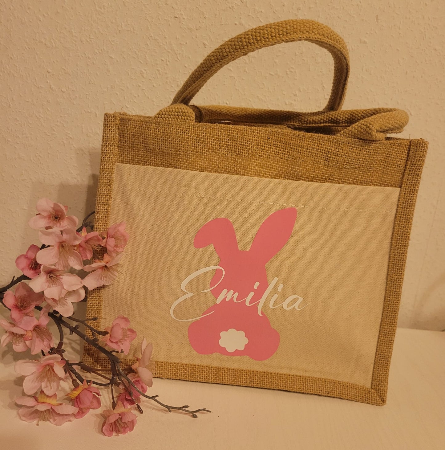 Jutetasche Ostern mit Namen